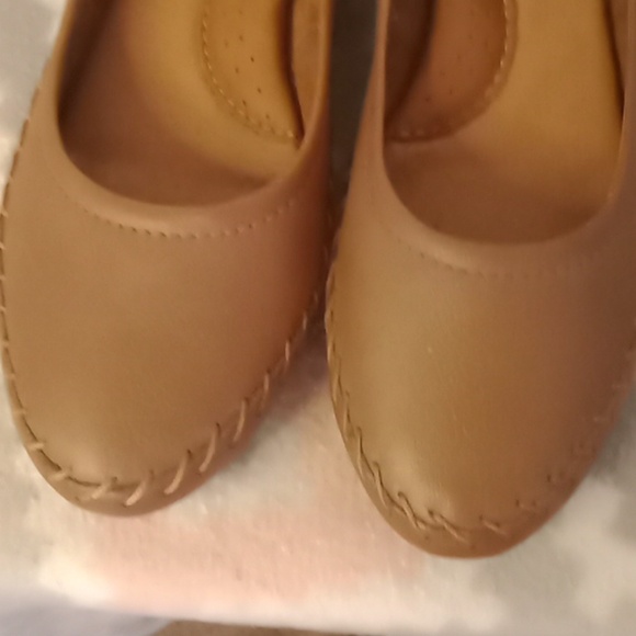 Born Brown Leather Ballet Flats Sz 8.5 - Picture 3 of 6